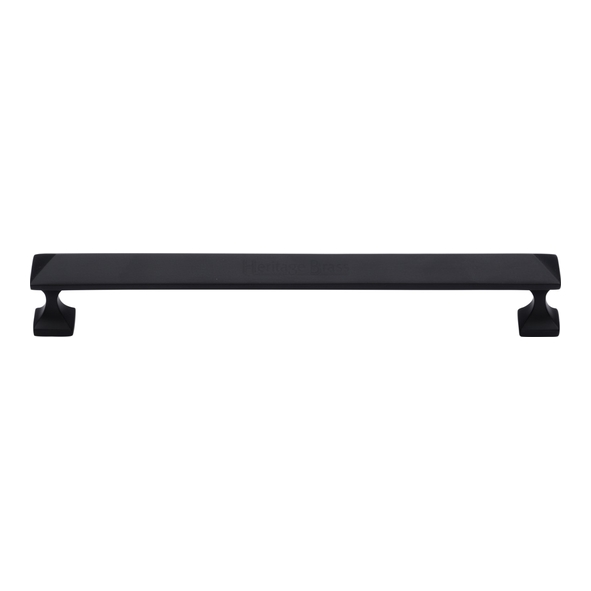 C2231 203-BKMT • 203 x 220 x 35mm • Matt Black • Heritage Brass Pyramid Cabinet Pull Handle